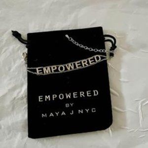 MAYA J NYC silver EMPOWERED bracelet